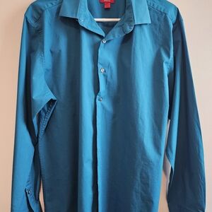 Alfani Teal Button Down Shirt